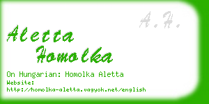 aletta homolka business card